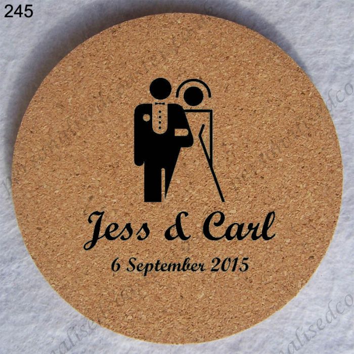 custom wedding gifts wood mat promotion wedding coaster 245