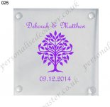 custom design printing wedding party gift glass coaster 025