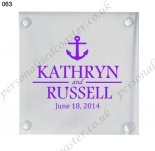 customized wedding gift personalized glass coasters 063