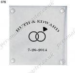 cheap souvenir custom logo printed wedding favors glass coaster 076