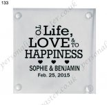 promotion square coaster cup mat logo printed glass coaster 133