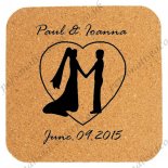 hot sale wedding gifts printed square cork coaster 266